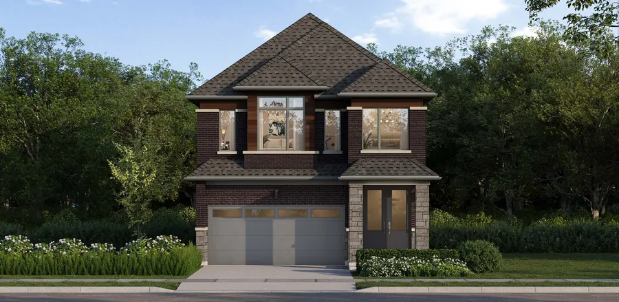 Ava 33' detached home at Cornerstone Brampton, Elevation C, artist's concept
