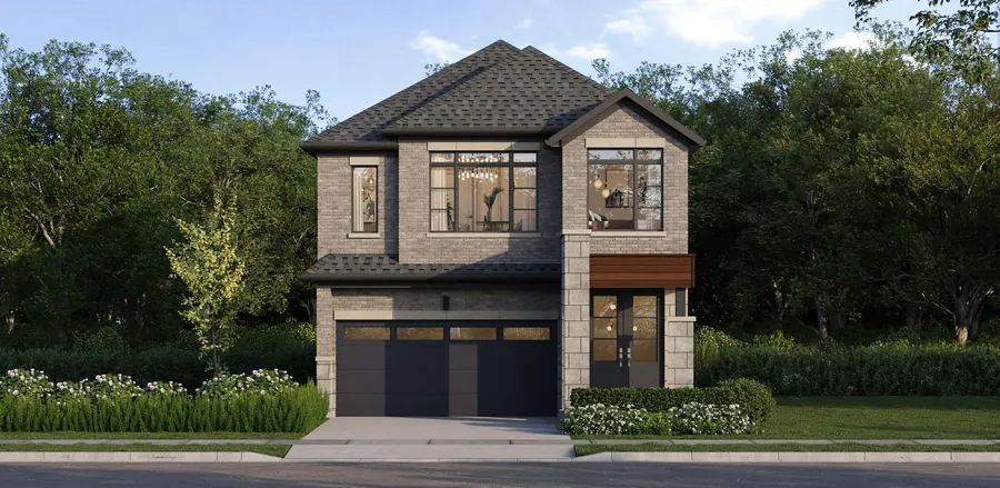 Ava 33' detached home at Cornerstone Brampton, Elevation D, artist's concept