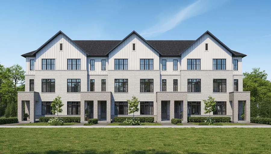 Charlotte dual front townhome at Cornerstone Brampton, Elevation C, artist's concept