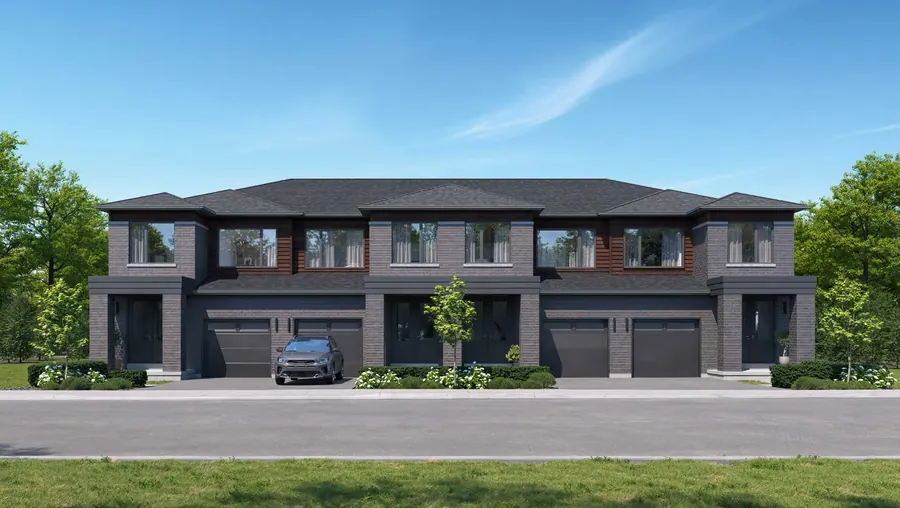 Ethan Special 2-storey townhome with finished basement at Cornerstone Brampton, Elevation D, artist's concept
