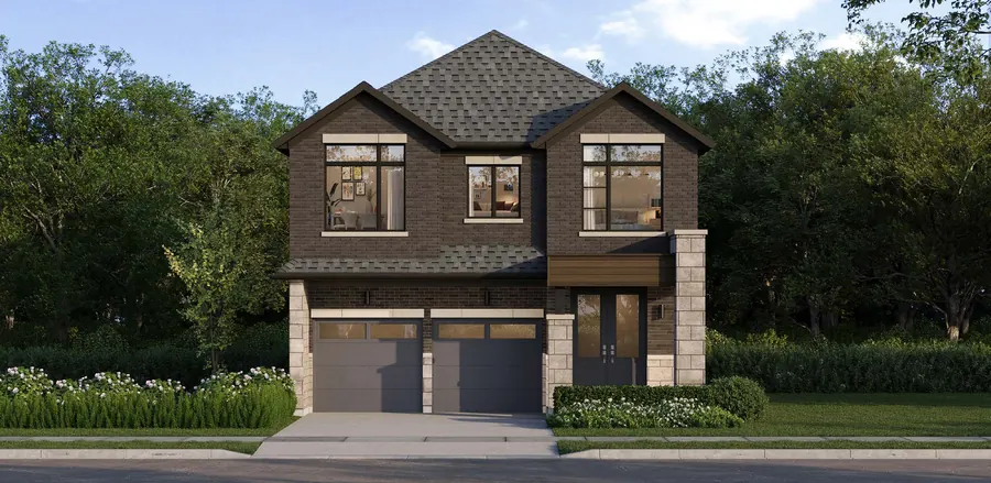 Juliet 36' detached home at Cornerstone Brampton, Elevation D, artist's concept