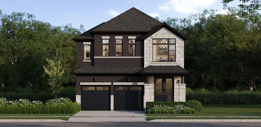 Mason 36' detached home at Cornerstone Brampton, Elevation D, artist's concept